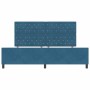 Estructura de cama Azul oscuro 200 x 200 cm Terciopelo