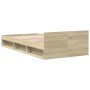 Sonoma oak engineered wood bed with drawer 90x200 cm by vidaXL, Beds and slatted bases - Ref: Foro24-3280799, Price: 130,83 €...