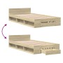 Sonoma oak engineered wood bed with drawer 90x200 cm by vidaXL, Beds and slatted bases - Ref: Foro24-3280799, Price: 130,83 €...