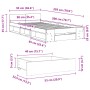 Concrete gray engineered wood bed with drawer 90x200 cm by vidaXL, Beds and slatted bases - Ref: Foro24-3280800, Price: 153,8...