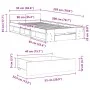 Concrete gray engineered wood bed with drawer 90x200 cm by vidaXL, Beds and slatted bases - Ref: Foro24-3280800, Price: 151,8...