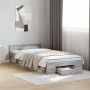 Cama con cajón madera de ingeniería gris Sonoma 90x200 cm de vidaXL, Camas y somieres - Ref: Foro24-3280802, Precio: 134,88 €...
