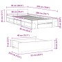Cama con cajón madera de ingeniería gris Sonoma 90x200 cm de vidaXL, Camas y somieres - Ref: Foro24-3280802, Precio: 134,88 €...