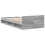 Cama con cajón madera de ingeniería gris Sonoma 75x190 cm de vidaXL, Camas y somieres - Ref: Foro24-3280809, Precio: 118,94 €...