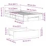 Cama con cajón madera de ingeniería gris Sonoma 75x190 cm de vidaXL, Camas y somieres - Ref: Foro24-3280809, Precio: 118,94 €...