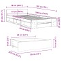 Cama con cajón madera de ingeniería gris Sonoma 75x190 cm de vidaXL, Camas y somieres - Ref: Foro24-3280809, Precio: 120,40 €...
