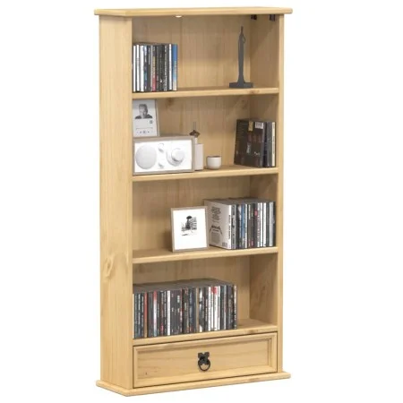 Corona CD shelf solid pine wood 52x17.5x103 cm by vidaXL, Bookcases and shelves - Ref: Foro24-4002781, Price: 58,26 €, Discou...