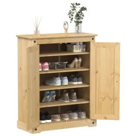 Corona shoe cabinet solid pine wood 86x38.5x108 cm by vidaXL, Shoe racks and shoe organizers - Ref: Foro24-4002783, Price: 20...