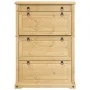 Mueble zapatero Corona madera maciza de pino 99x32x138 cm de vidaXL, Zapateros y organizadores de calzado - Ref: Foro24-40027...