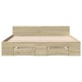 Sonoma oak engineered wood bed with drawers 135x190 cm by vidaXL, Beds and slatted bases - Ref: Foro24-3280771, Price: 151,29...