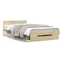 Cama con cajón madera ingeniería roble Sonoma 100x200 cm de vidaXL, Camas y somieres - Ref: Foro24-3280792, Precio: 131,16 €,...