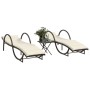 Sonnenliegen mit Tisch 2 Einheiten braunes synthetisches Rattan von vidaXL, Liegen - Ref: Foro24-368264, Preis: 275,46 €, Rab...