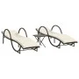 Sun loungers with table 2 units brown synthetic rattan by vidaXL, Loungers - Ref: Foro24-368264, Price: 267,75 €, Discount: %