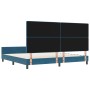 Estructura de cama Azul oscuro 200 x 200 cm Terciopelo