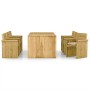 7-piece garden dining table with impregnated pine wood cushions by vidaXL, Garden sets - Ref: Foro24-3065732, Price: 710,25 €...