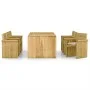 7-piece garden dining table with impregnated pine wood cushions by vidaXL, Garden sets - Ref: Foro24-3065732, Price: 699,10 €...