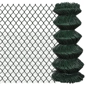 Valla de tela metálica acero verde 0,8x15 m by vidaXL, fence panels - Ref: Foro24-140343, Price: 59,65 €, Discount: %