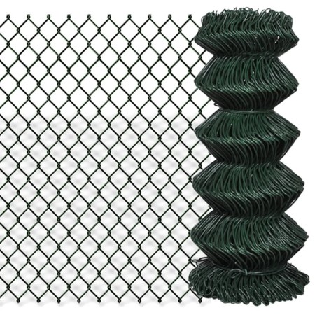 Grüner Stahldrahtzaun 0,8x15 m von vidaXL, Zaunpaneele - Ref: Foro24-140343, Preis: 49,46 €, Rabatt: %