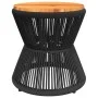 Mesa de centro base de alambre madera acacia negro Ø 45x44 cm by vidaXL, Garden tables - Ref: Foro24-365637, Price: 97,96 €, ...
