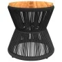 Mesa de centro base de alambre madera acacia negro Ø 45x44 cm by vidaXL, Garden tables - Ref: Foro24-365637, Price: 97,96 €, ...