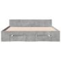 Cama con cajones madera ingeniería gris hormigón 135x190 cm de vidaXL, Camas y somieres - Ref: Foro24-3280772, Precio: 159,31...