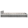 Cama con cajones madera ingeniería gris hormigón 135x190 cm de vidaXL, Camas y somieres - Ref: Foro24-3280772, Precio: 159,31...
