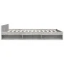 Concrete gray engineered wood bed with drawers 135x190 cm by vidaXL, Beds and slatted bases - Ref: Foro24-3280772, Price: 157...