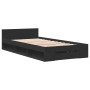 Cama con cajón madera de ingeniería negro 100x200 cm de vidaXL, Camas y somieres - Ref: Foro24-3280791, Precio: 139,02 €, Des...