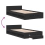 Cama con cajón madera de ingeniería negro 100x200 cm de vidaXL, Camas y somieres - Ref: Foro24-3280791, Precio: 139,02 €, Des...