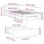 Concrete gray engineered wood bed with drawer 100x200 cm by vidaXL, Beds and slatted bases - Ref: Foro24-3280793, Price: 131,...