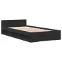 Black engineered wood bed with drawer 90x200 cm by vidaXL, Beds and slatted bases - Ref: Foro24-3280798, Price: 133,69 €, Dis...