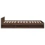 Oak brown engineered wood bed with drawer 90x200 cm by vidaXL, Beds and slatted bases - Ref: Foro24-3280803, Price: 134,76 €,...