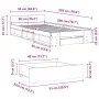 Oak brown engineered wood bed with drawer 90x200 cm by vidaXL, Beds and slatted bases - Ref: Foro24-3280803, Price: 134,76 €,...