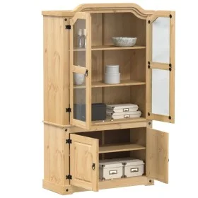 Vitrine mit Vitrine Corona massives Kiefernholz 103,5x42x180 cm von vidaXL, Sideboards - Ref: Foro24-4002777, Preis: 341,61 €...