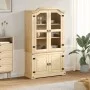 Corona solid pine wood display cabinet 103.5x42x180 cm by vidaXL, Sideboards - Ref: Foro24-4002777, Price: 334,87 €, Discount: %
