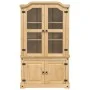 Armario con vitrina Corona madera maciza pino 103,5x42x180 cm de vidaXL, Aparadores - Ref: Foro24-4002777, Precio: 329,51 €, ...
