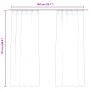 Cortinas opacas con ganchos 2 pzas terciopelo crema 140x175 cm
