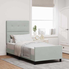 Estructura de cama Gris claro 80 x 200 cm Terciopelo Estructura de cama Gris claro 80 x 200 cm Terciopelo