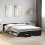 Black engineered wood bed with drawers 135x190 cm by vidaXL, Beds and slatted bases - Ref: Foro24-3280770, Price: 152,75 €, D...