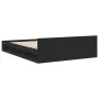 Black engineered wood bed with drawers 135x190 cm by vidaXL, Beds and slatted bases - Ref: Foro24-3280770, Price: 152,75 €, D...