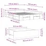 Black engineered wood bed with drawers 135x190 cm by vidaXL, Beds and slatted bases - Ref: Foro24-3280770, Price: 152,75 €, D...