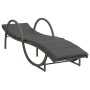 Tumbona con cojín ratán sintético gris 60x199x42 cm by vidaXL, Loungers - Ref: Foro24-368259, Price: 143,91 €, Discount: %