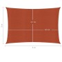 Toldo de vela HDPE terracota 160 g/m² 3x5 m | Foro24.es | Tu tienda online para hogar, jardín y más Foro24.es