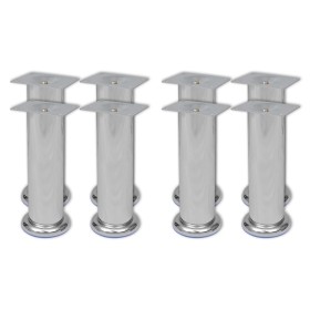 Sofabeine 8 Einheiten rund Chrom 180 mm von vidaXL, Stuhl- und Sofastützen - Ref: Foro24-3051483, Preis: 22,53 €, Rabatt: %