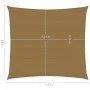 Toldo de vela HDPE gris taupe 160 g/m² 3,6x3,6 m de vidaXL, Sombrillas - Ref: Foro24-311385, Precio: 37,51 €, Descuento: %
