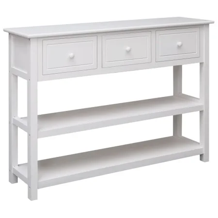 Massives weißes Paulownia-Holz-Sideboard 108x30x76 cm von vidaXL, Sideboards - Ref: Foro24-338547, Preis: 181,15 €, Rabatt: %