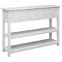 Massives weißes Paulownia-Holz-Sideboard 108x30x76 cm von vidaXL, Sideboards - Ref: Foro24-338547, Preis: 181,15 €, Rabatt: %