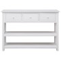 Massives weißes Paulownia-Holz-Sideboard 108x30x76 cm von vidaXL, Sideboards - Ref: Foro24-338547, Preis: 184,27 €, Rabatt: %