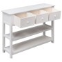 Massives weißes Paulownia-Holz-Sideboard 108x30x76 cm von vidaXL, Sideboards - Ref: Foro24-338547, Preis: 184,27 €, Rabatt: %