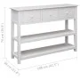Massives weißes Paulownia-Holz-Sideboard 108x30x76 cm von vidaXL, Sideboards - Ref: Foro24-338547, Preis: 181,15 €, Rabatt: %